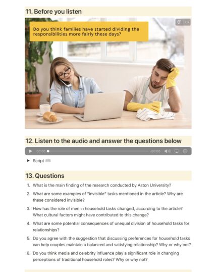 chores and repairs example