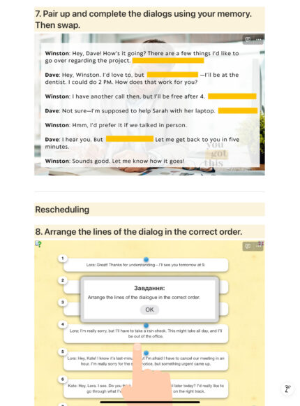 scheduling meetings example
