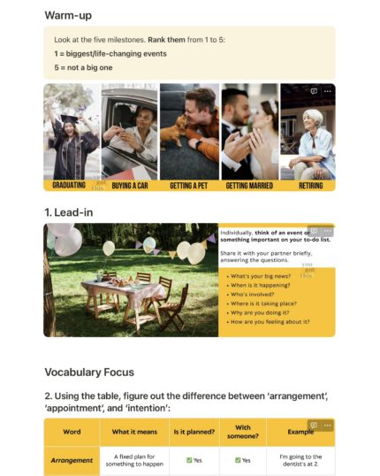 improtant events example