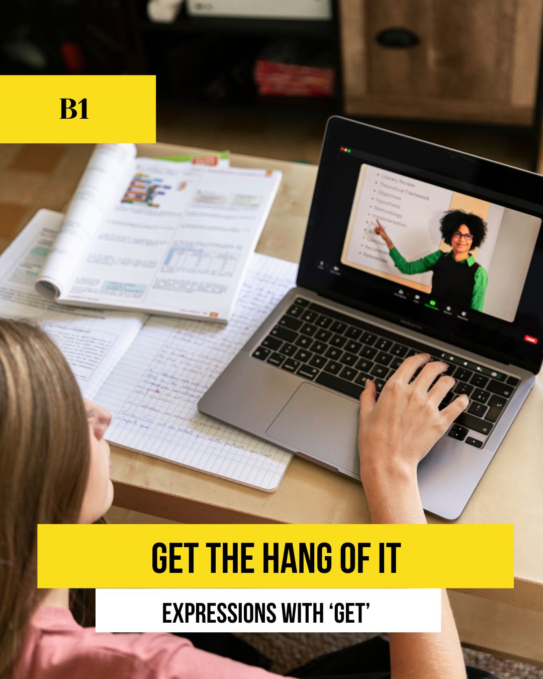 get the hang of Get the hang of it. Expressions with 'get' - Image 1